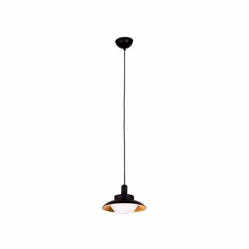 Netlighting Side Pendant Lamp in Black and Copper with G9 LED Bulb, Diameter: 20 cm – 1