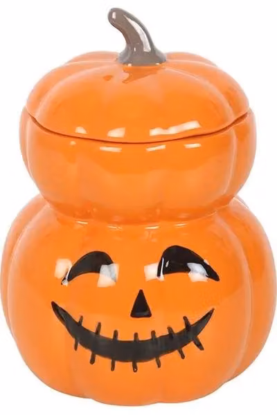 KDMD Orange Ceramic Stacked Pumpkin Oil Burner and Wax Warmer for Halloween – 2