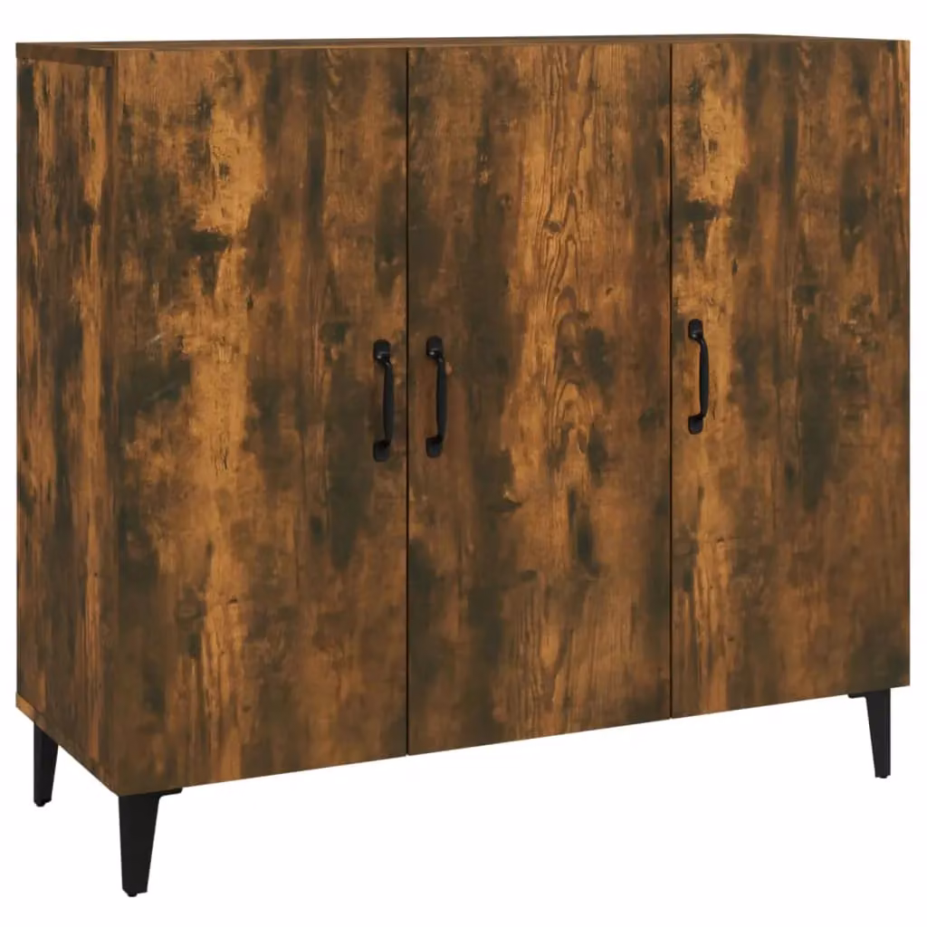 Berkfield Home Smoked Oak Sideboard in Brown, W/D/H: 90 x 34 x 80 cm – 2