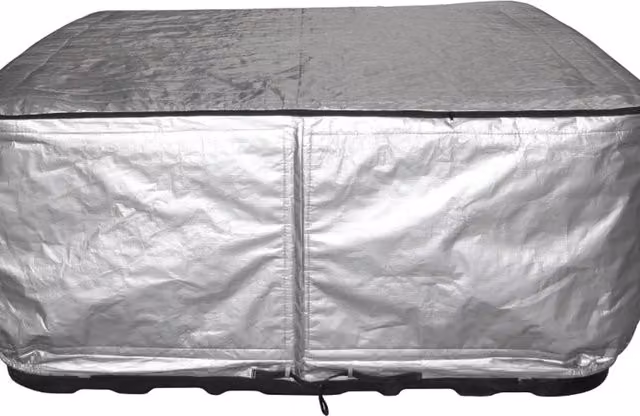 Palm Spas Thermal Insulated Winter Tarpaulin Cover in Silver and Grey