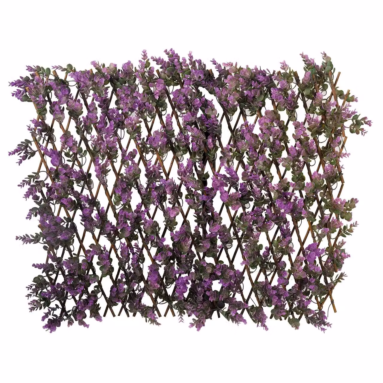 mysmartbuy Large Faux Violet Trellis Artificial Floral Garden Wall Fence Decor in Purple, W/H: 90 x 180 cm – 2