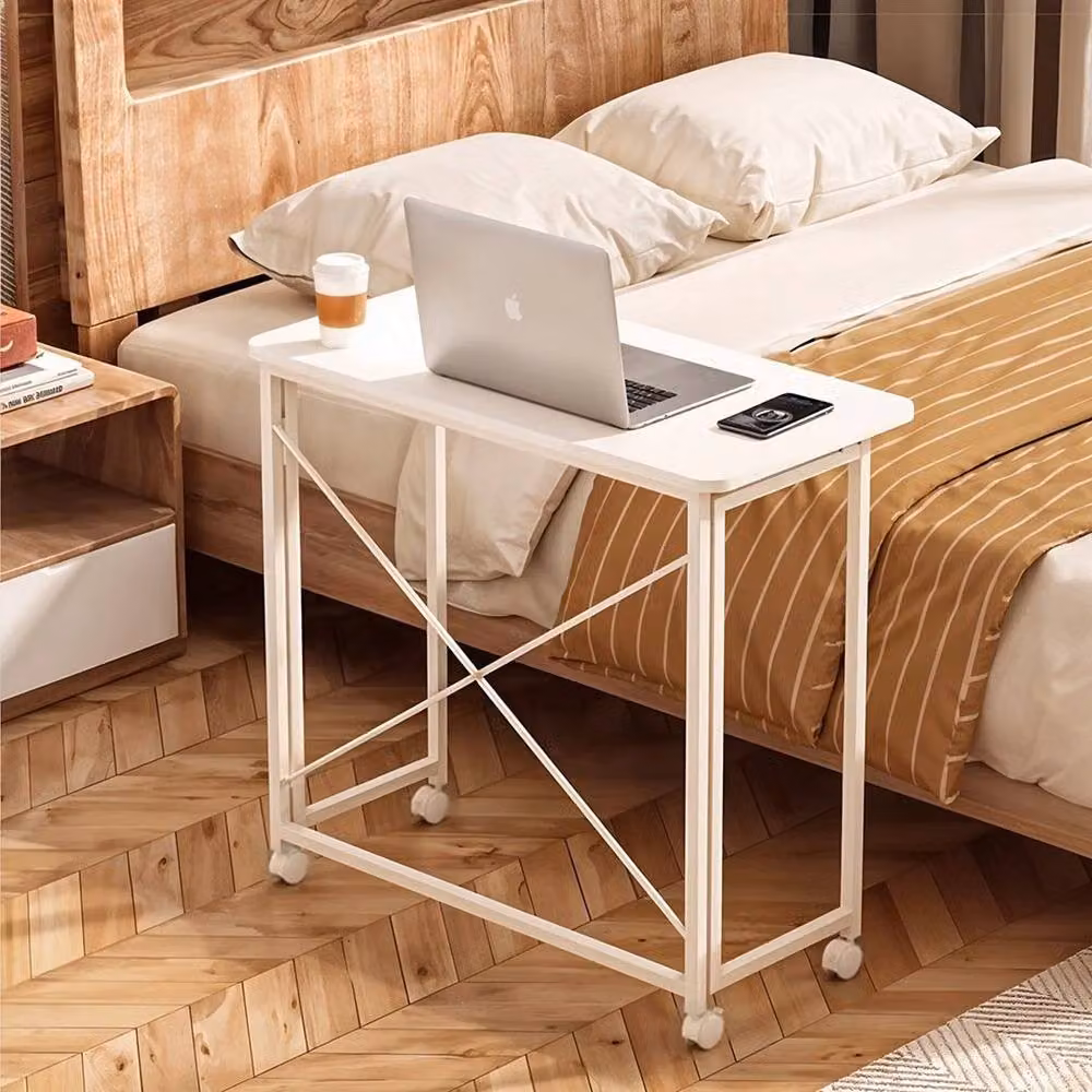 PAWNORA White Foldable Writing Desk with W/D/H: 100 x 50 x 75 cm – 3