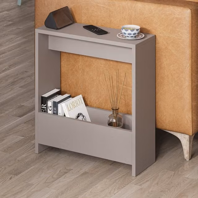 Decortie Simpi Modern 2-Tier Side Table in Grey – 1