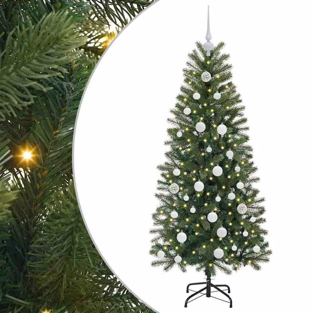 Berkfield Home Elegant Green Artificial Christmas Tree with 150 LEDs, Height: 150 cm – 3