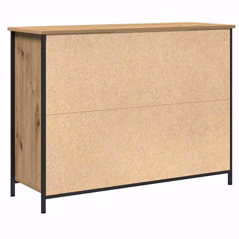 Berkfield Home Artisan Oak Sideboard in Brown and Beige, W/D/H: 100 x 35 x 75 cm – 3