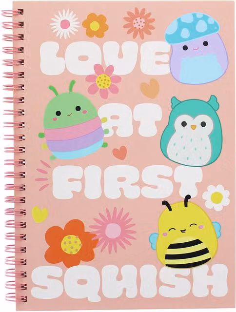 Squishmallows Love A5 Lined Softcover Notebook, Multicolour