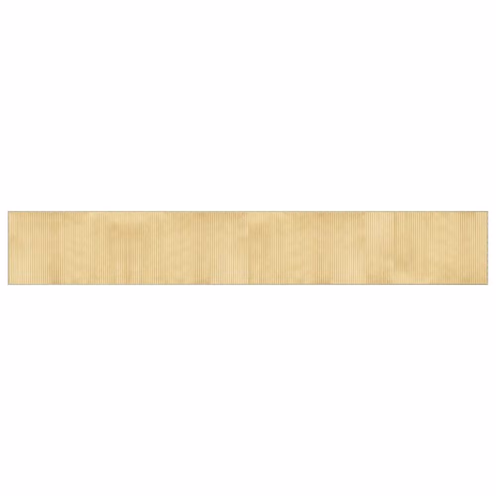 Berkfield Home Rectangular Bamboo and Polypropylene Rug in Beige and Multicolour, W: 60 cm, L: 400 cm – 2