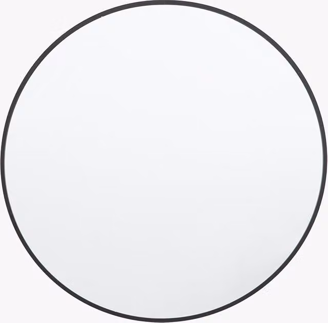 Perch & Parrow Dapper Round Wall Mirror in Black