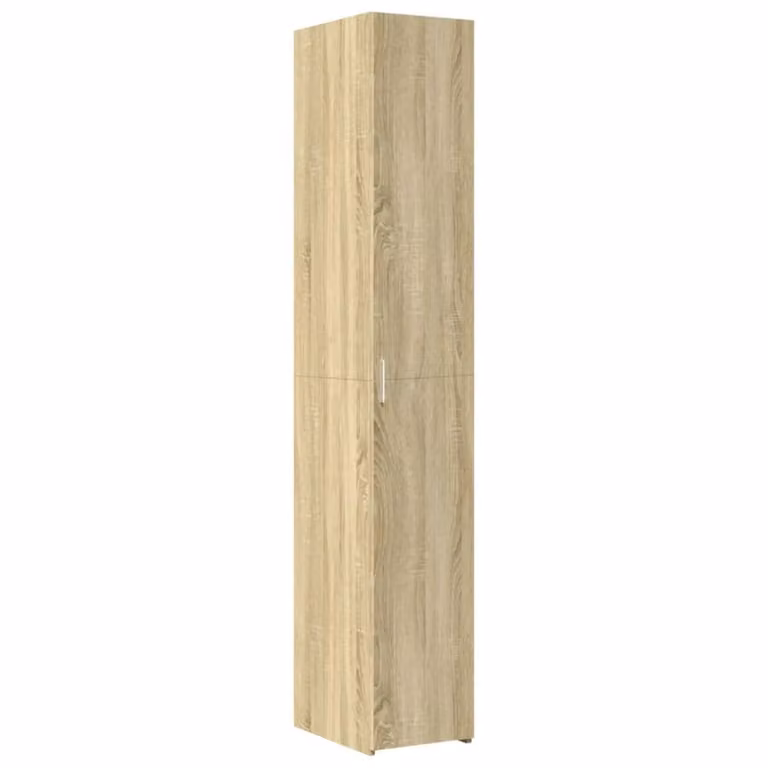 Berkfield Home Sonoma Oak Highboard in Light Oak, W/D/H: 30 x 42.5 x 185 cm