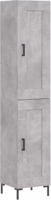 Berkfield Home Modern Highboard in Concrete Grey, W/D/H: 34.5 x 34 x 180 cm – 1