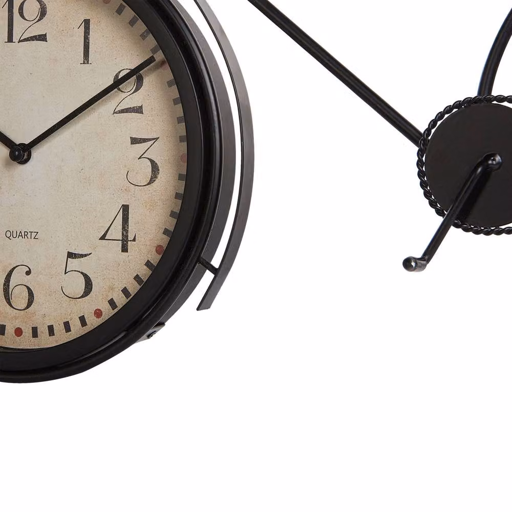 Wyld and Coco Black Metal Bicycle Table Clock, 37 cm Height – 3