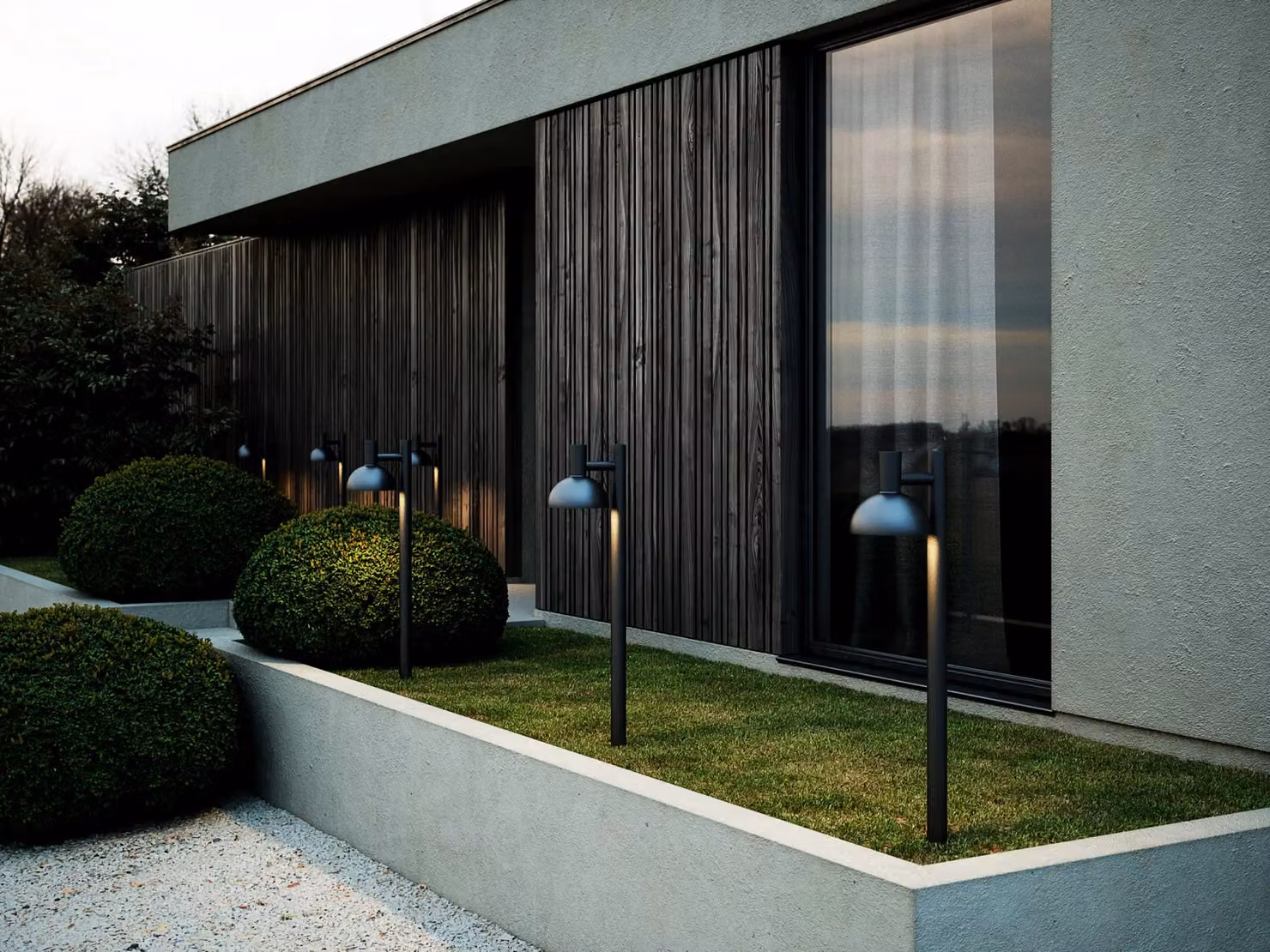 Nordlux Arki Black Metal Outdoor Post Light with E27 Bulb for Garden and Terrace, IP54 Rated – 3