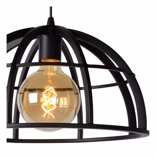 Lucide DIKRA Dimmable Adjustable Bar Pendant Light, Black, Diameter: 40 cm – 3
