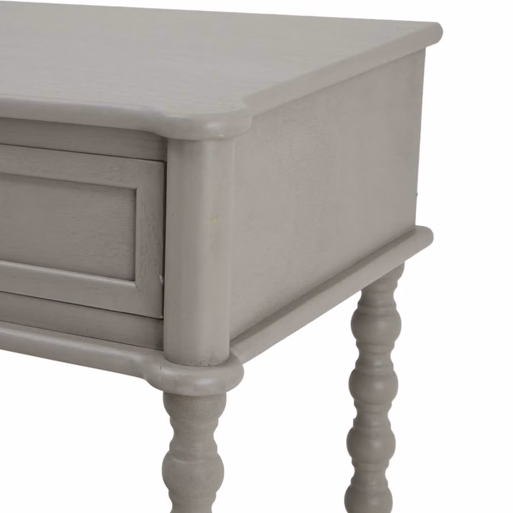Wyld Haus Thuy Grey Wood Console Table, W: 40.0 cm, D: 40.0 cm, H: 81.0 cm – 3