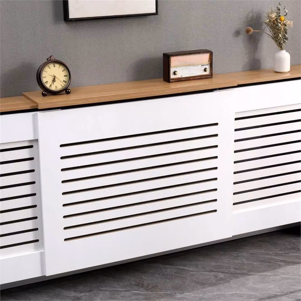 PAWNORA Adjustable White MDF Radiator Cover – 3