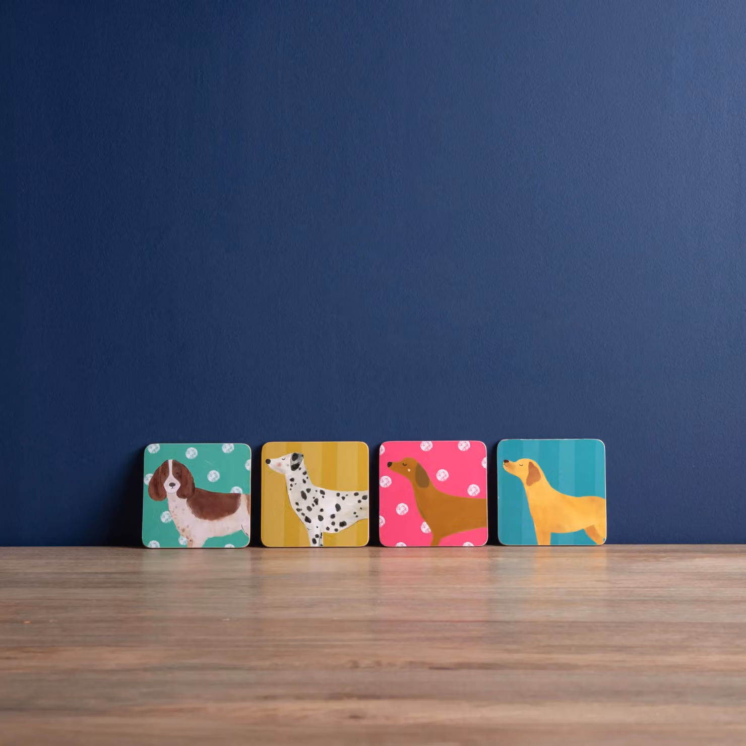 Creative Tops Multicolour Dog Coasters, Set of Four, Diameter: 10.5 cm – 2