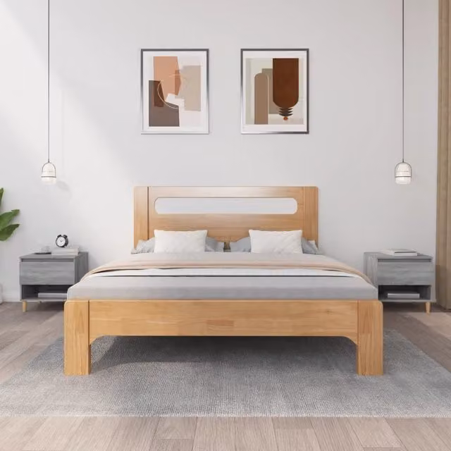 Berkfield Home Set of 2 Grey Sonoma Bedside Tables, W/D/H: 50 x 46 x 50 cm – 1