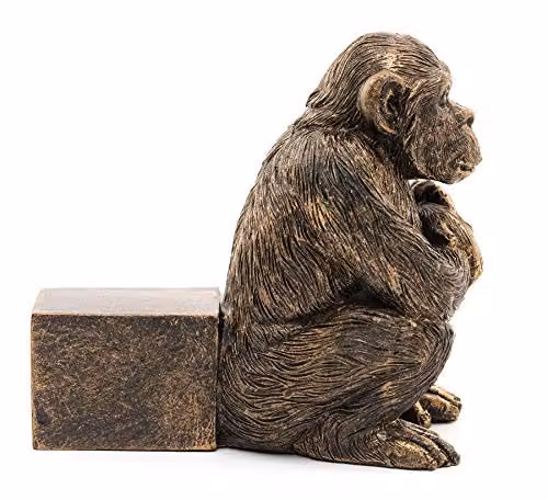 Potty Feet Chimpanzee Plant Pot Feet, Bronze, Set of 3, L9.5 x W6.5 x H9 cm – 3