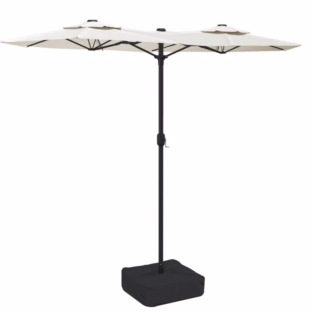 Berkfield Home Double-Head Cantilever Parasol in Sand White, W/D/H: 316 x 240 x 240 cm – 2