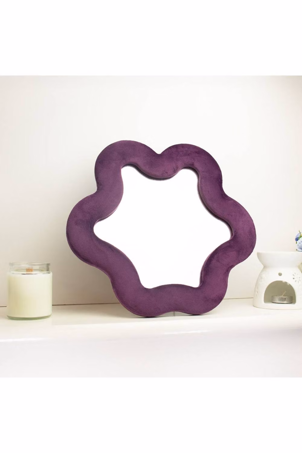 KDMD Soft Squiggly Star Wall Mirror in Purple, 33 x 31 cm – 2