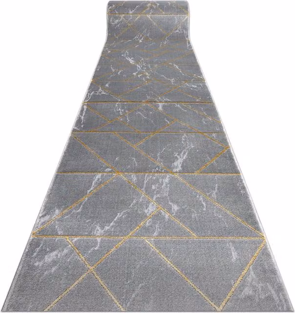 RugsX Emerald Geometric Runner in Grey, W: 80 cm x L: 100 cm – 1