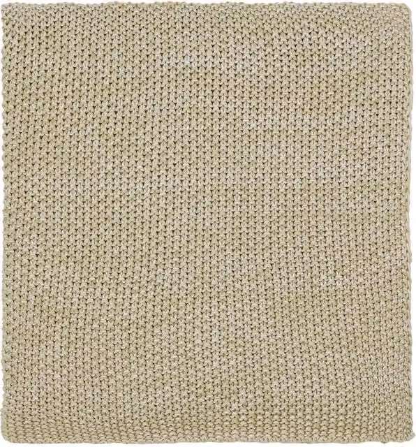 Murmur Flo Knitted Organic Cotton Throw in Mourne Green