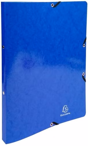 Exacompta A4 2-Ring Binder in Blue Glossy Laminated Card