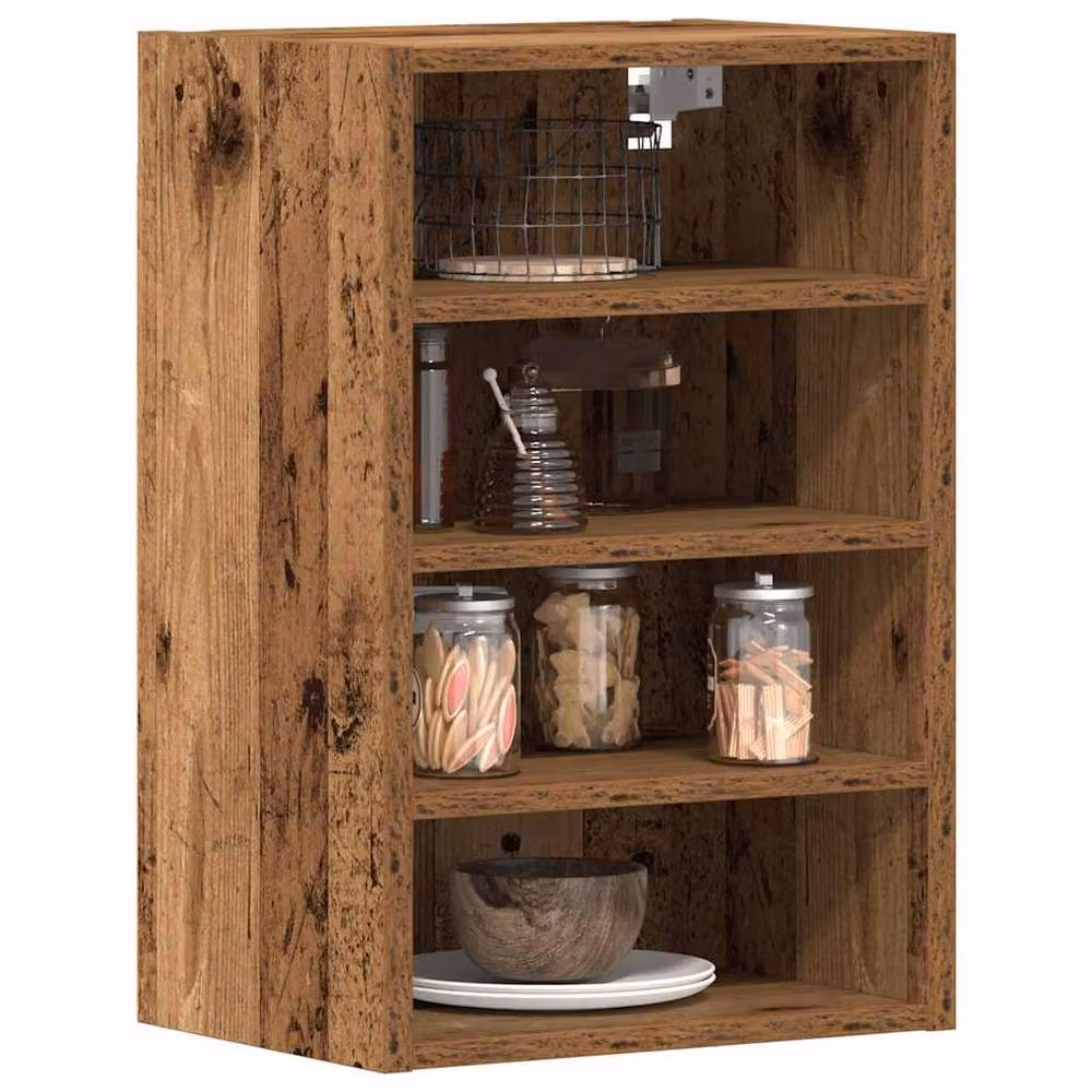 Berkfield Home Hanging Kitchen Cabinet in Brown Old Wood, W/D/H: 40 x 29.5 x 60 cm – 2