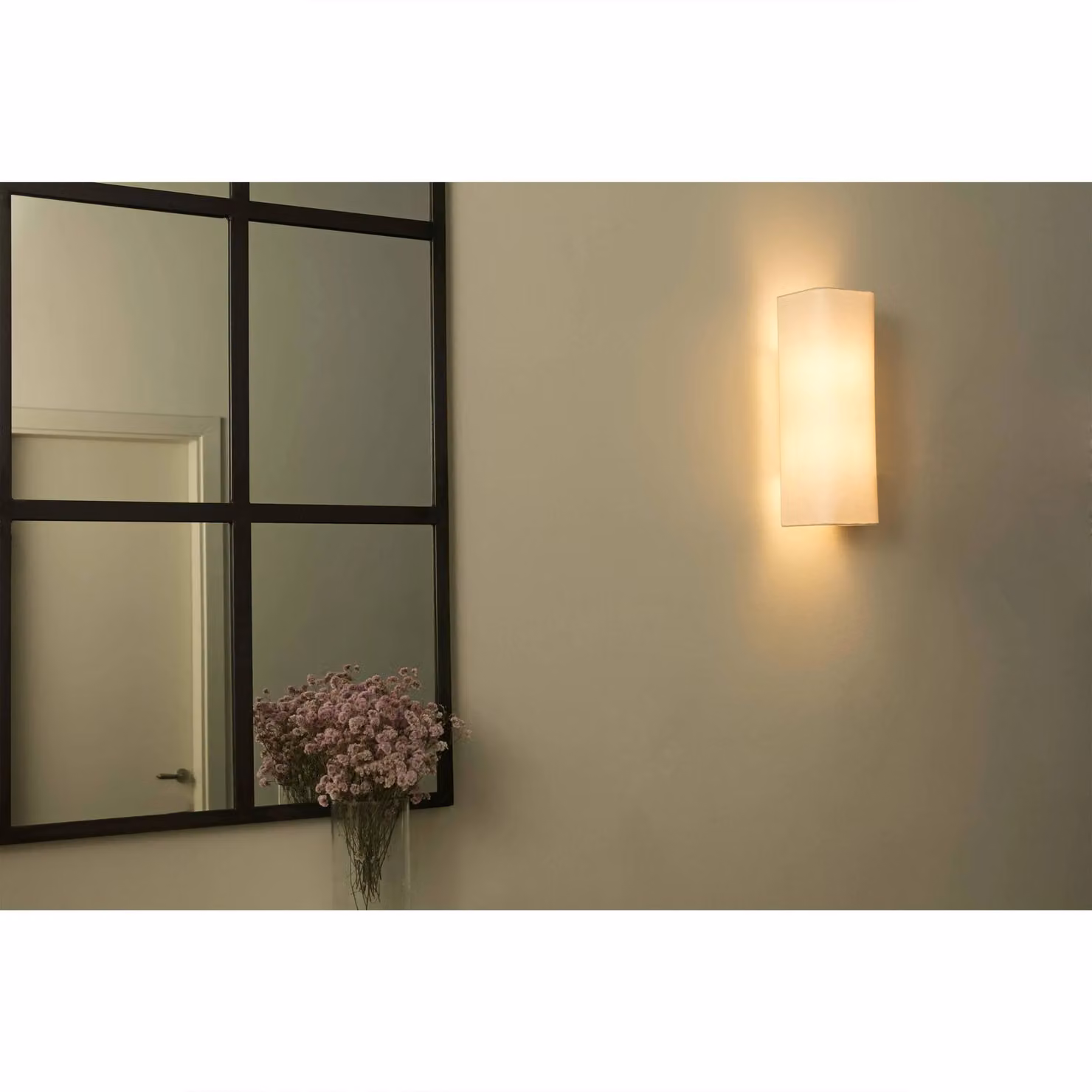 Netlighting Barcelona Square Fabric Wall Light, Beige, W/D/H: 37.5 x 20.0 x 10.5 cm – 2