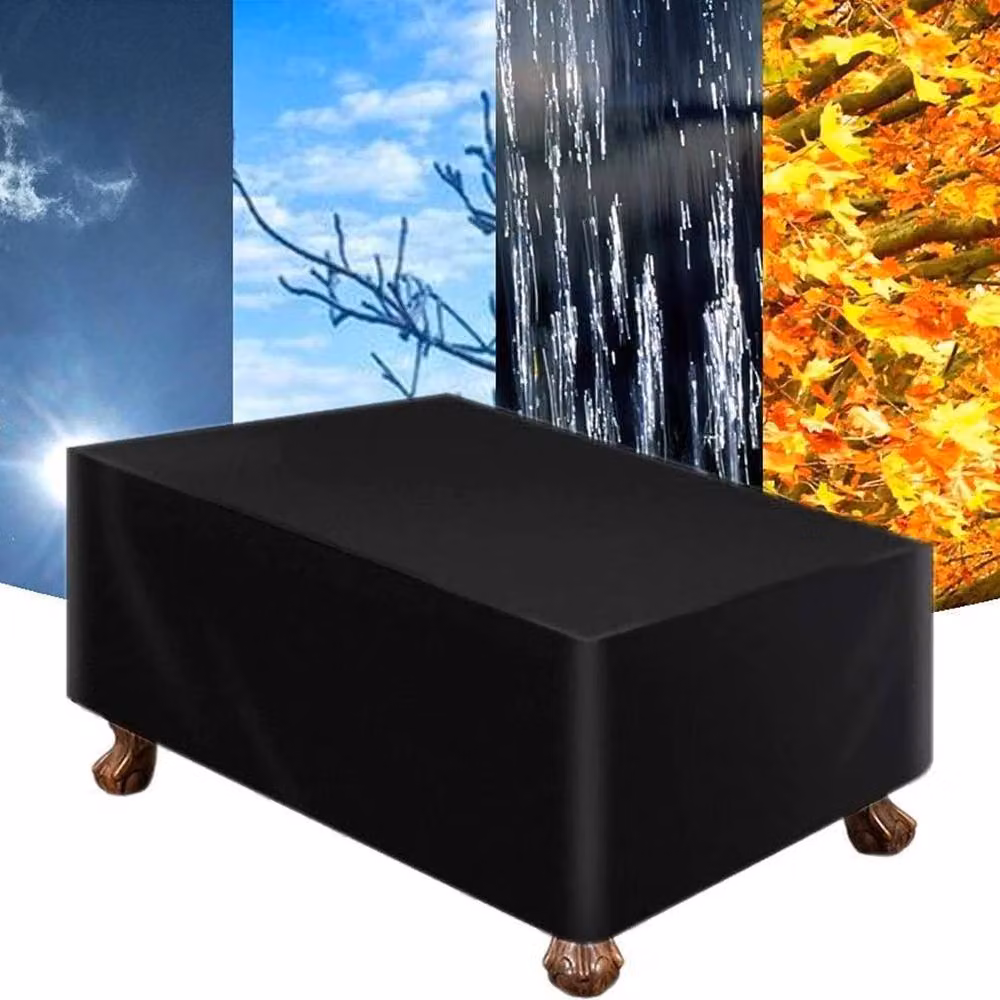 FLAVORA Waterproof Heavy Duty Outdoor Furniture Cover, Black, W: 152 cm, D: 104 cm, H: 71 cm – 4