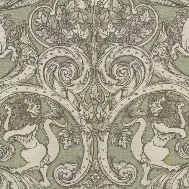 HOUSE Llewelyn-Bowen Menagerie Artois Printed Fabric in Green