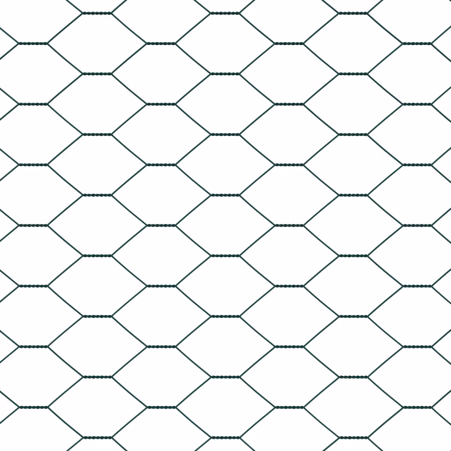Berkfield Home Green PVC-Coated Hexagon Steel Fence, W: 0.6 m, L: 50 m – 4