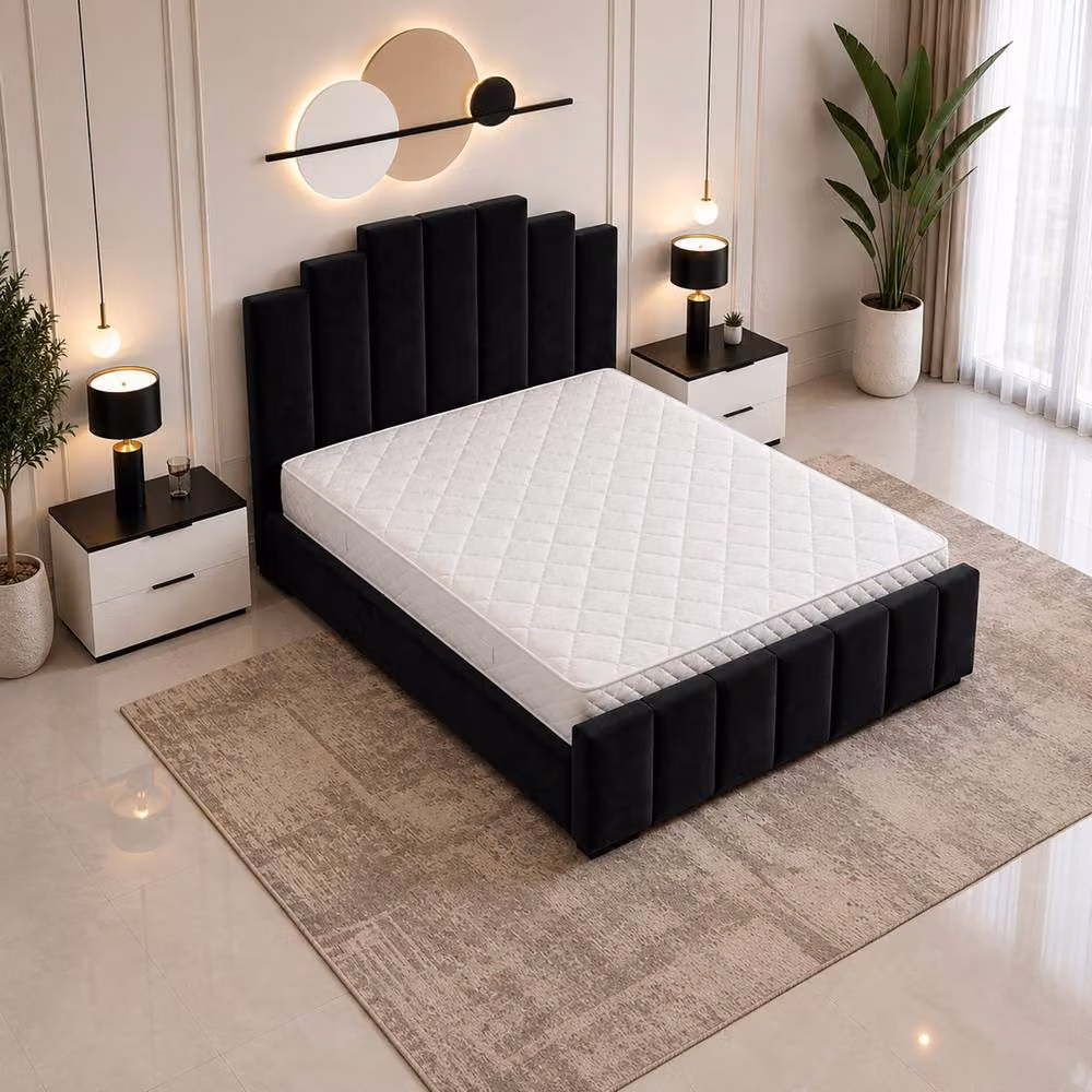 Soft Snooze Beds Art Deco Ottoman Divan Storage Bed in Grey Plush Velvet, W/D/H: 90 x 190 cm – 4