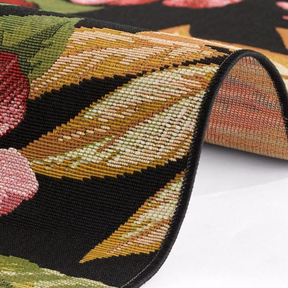 THE RUGS Flair Tropical Floral Flatweave Indoor Outdoor Rug, Multicolour, W: 200 cm, L: 285 cm – 3