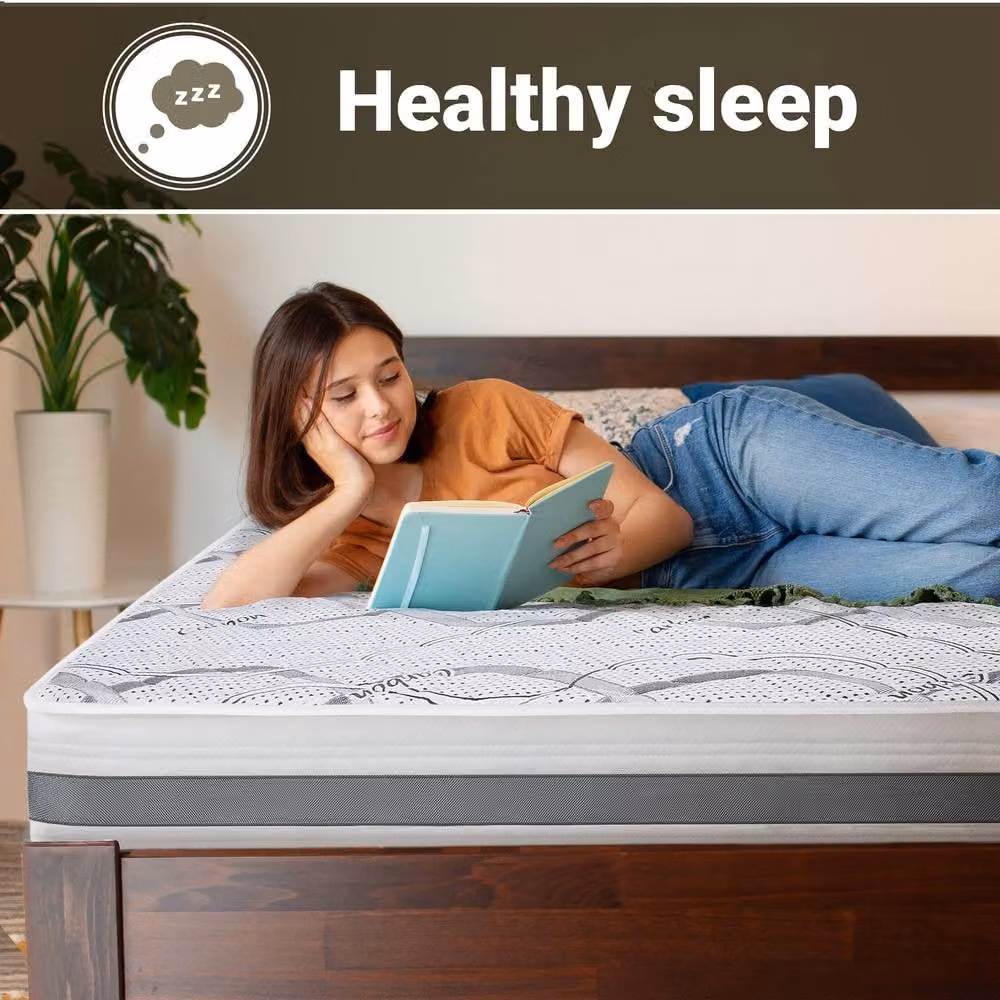 The White Stone Antibacterial Orthopaedic Comfort Foam Mattress in White, H 20 cm x W 155 cm x D 175 cm – 7