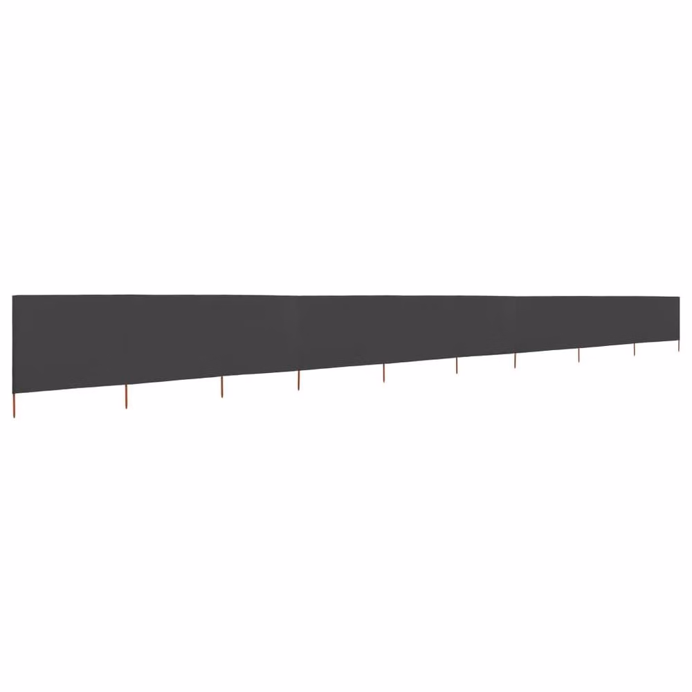 Berkfield Home 9-Panel Fabric Wind Screen Paravent, Anthracite and Black, W: 1200 cm, H: 160 cm – 2