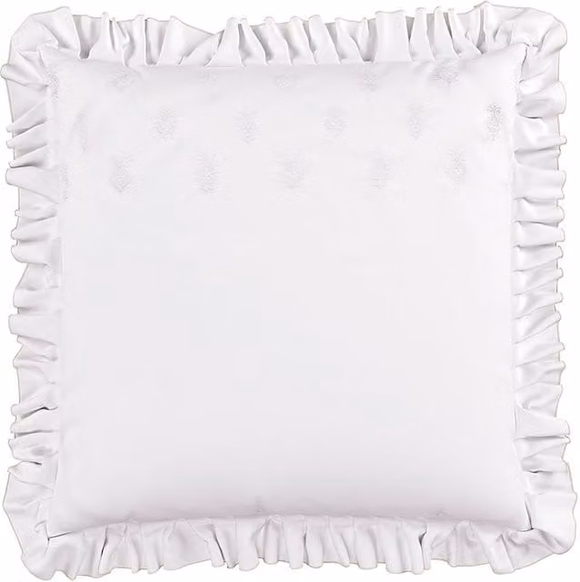 Sanderson Pinery White Cotton Percale Square Pillowcase Pair