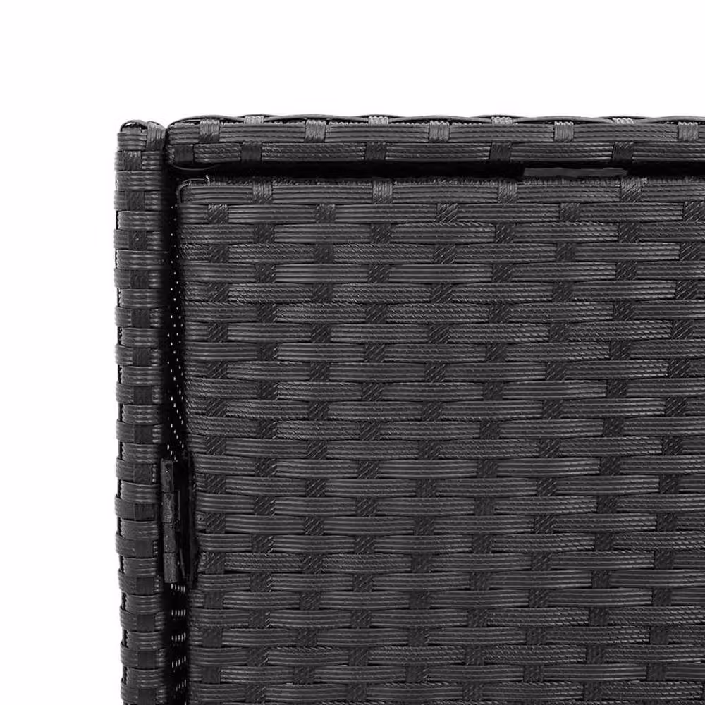 Berkfield Home Garden Storage Cabinet in Black Poly Rattan and Steel, W/D/H: 55 x 59 x 69 cm – 5