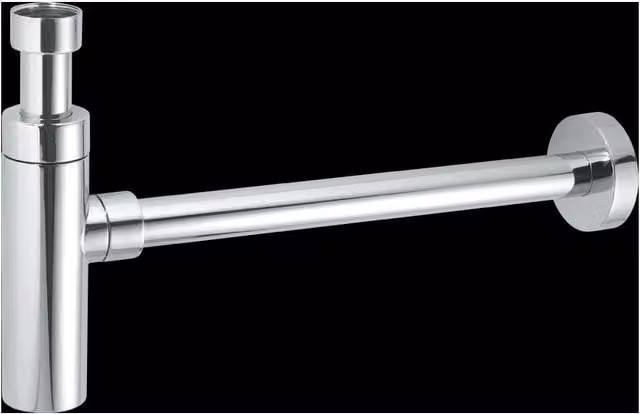 McAlpine CA32UK-CB Chrome Plated Brass Basin Kit with 32mm Cylindrical Bottle Trap in Silver