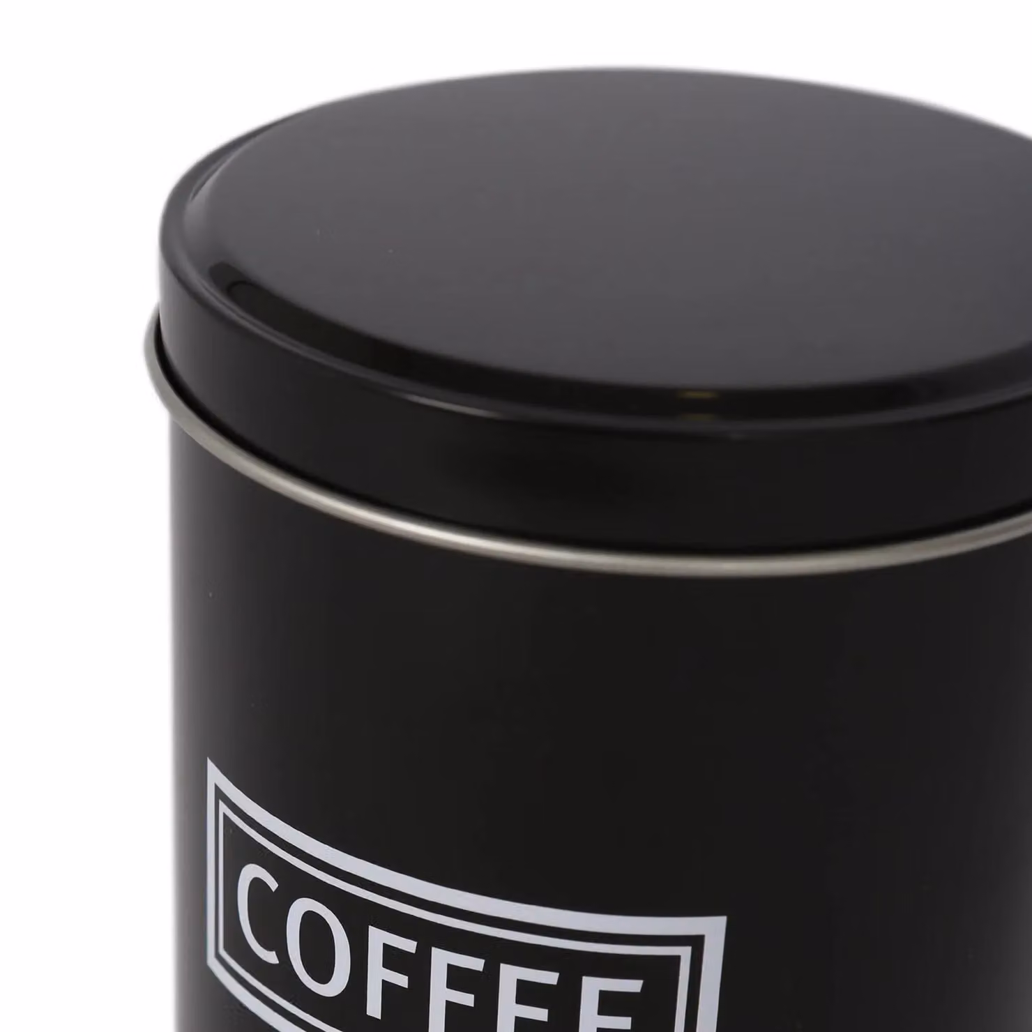 Harbour Housewares 3pc Airtight Metal Tea Coffee Sugar Canister Set in Black – 2
