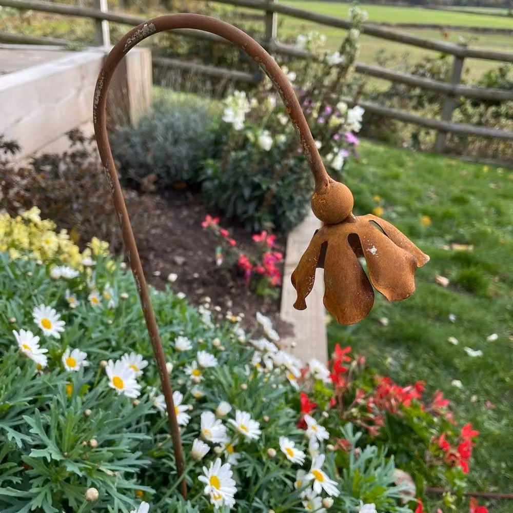 Poppyforge Cowslip Garden Art Pack of 3 in Brown Steel, W: 6 cm, H: 100 cm – 2
