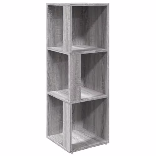 vidaXL Sonoma Corner Shelf in Grey Wood, W/D/H: 33 x 33 x 100 cm – 1