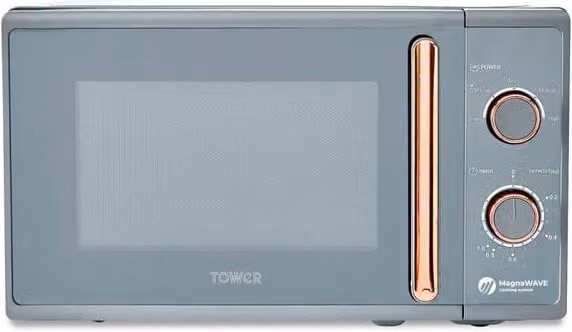 Tower T24038RGG Cavaletto Manual Solo Microwave, 800W, 20L, Grey and Rose Gold