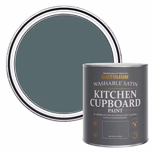 Rust-Oleum Green Scrubbable Kitchen Cupboard Paint in Satin Finish, 0.75 l – 1