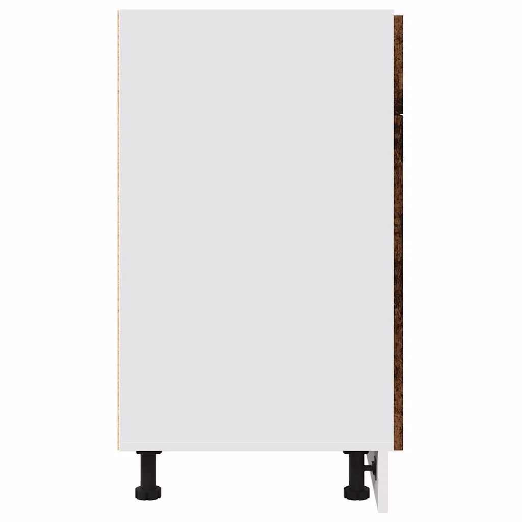 Berkfield Home Lyon Old Wood Drawer Bottom Cabinet in Brown, W: 80 cm, D: 46 cm, H: 81.5 cm – 4