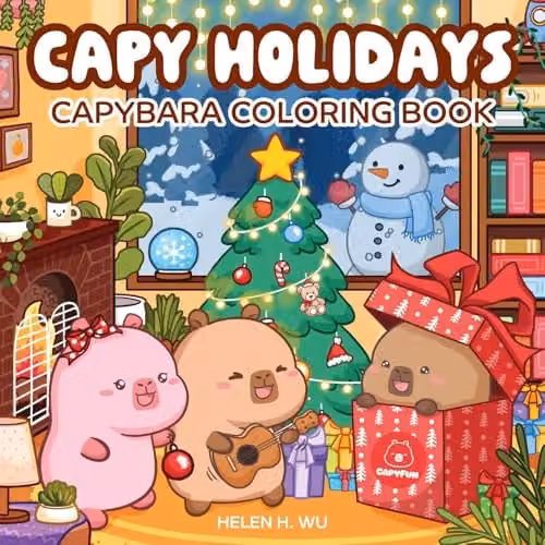 CapyFun Capybara Colouring Book for Children, Multicolour