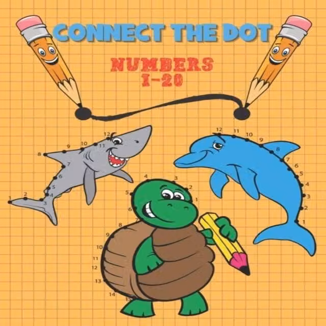 BooKids Publishing Connect The Dot: Numbers 1-20 Multicolour Paper Activity Book for Ages 3 to 5