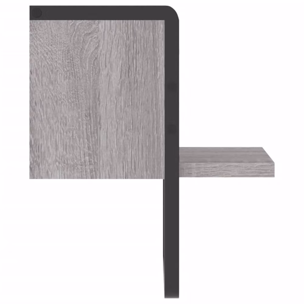 Berkfield Home Wall Mounted Shelf with Hanging Rod in Grey Sonoma, W/D/H: 20 x 25 x 30 cm – 3