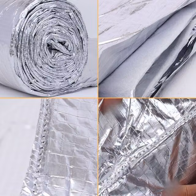 NOVECRAFTO Premium Multi-Layer Thermal Insulation Blanket Membrane, 15sqm Aluminium Composite Roll, Silver