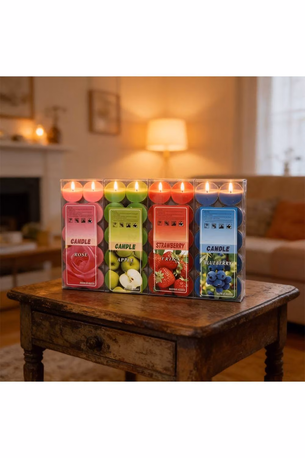 KDMD 10 Pack Long Burning Scented Green Wax Tealight Candles – 2
